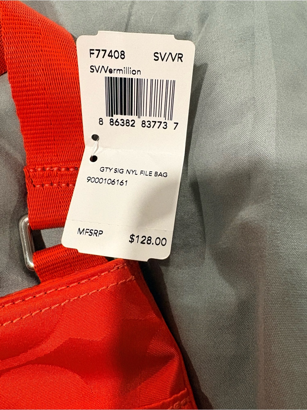 Coach Red Signature Nylon Crossbody Bag - Picture 3 of 4